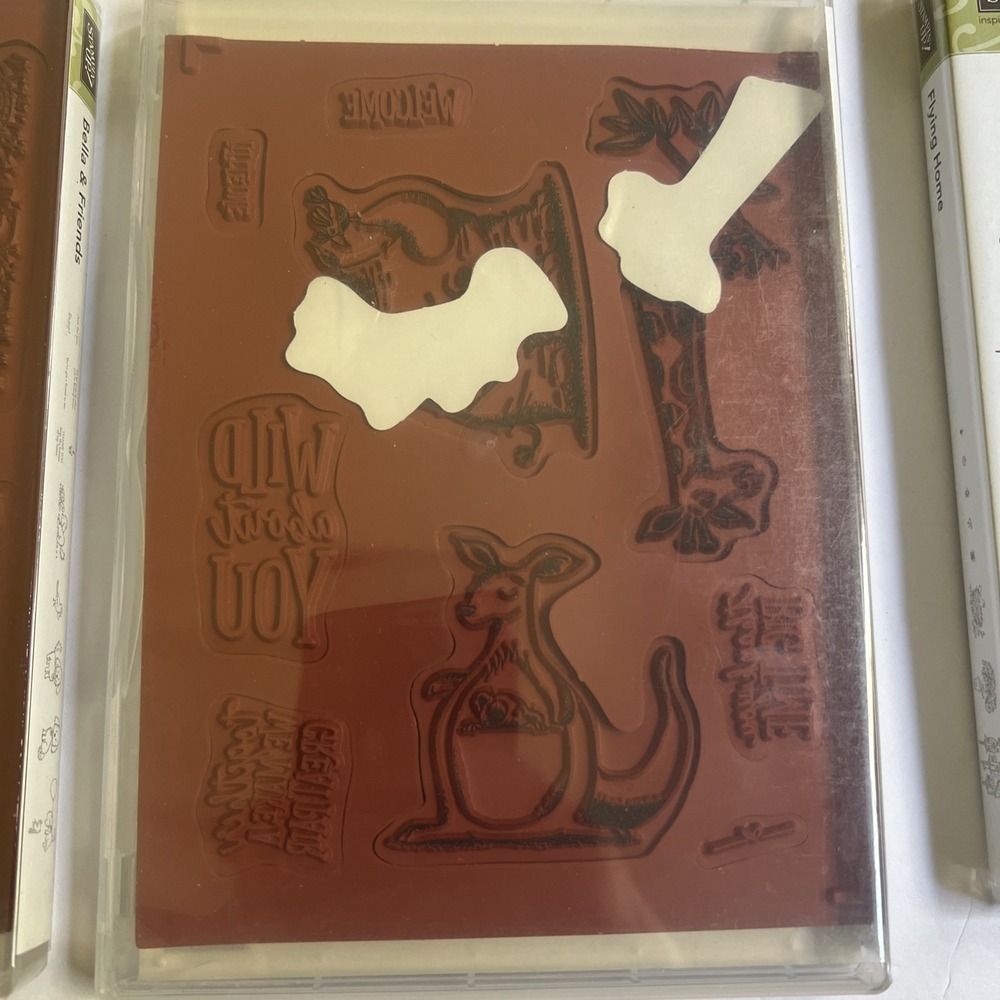 Lot of 8 SETS Stampin Up Unmounted Rubber Stamps  Animals,Thinking of you,Thanks - Picture 5 of 16